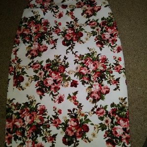 Floral pencil skirt